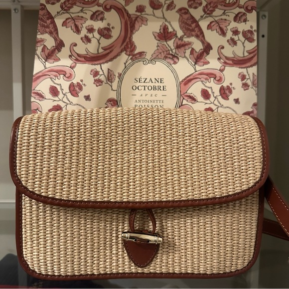 Sézane Milo Bag Naturel & Heritage Leather NWT - Picture 2 of 10